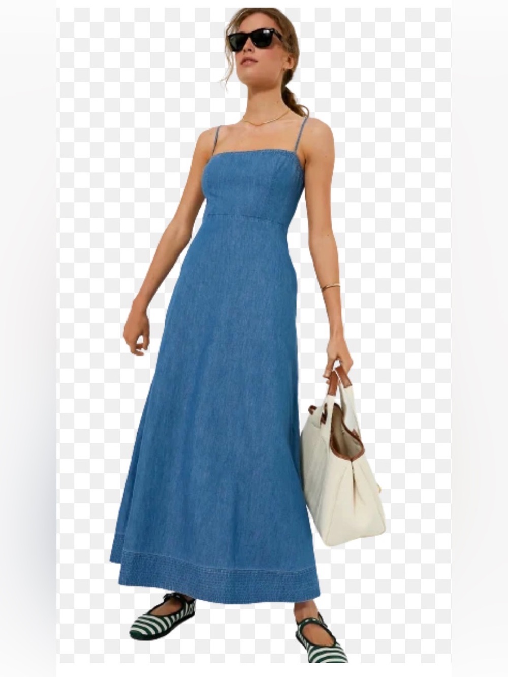 Tuckernuck Rhea Denim Maxi Dress, size small